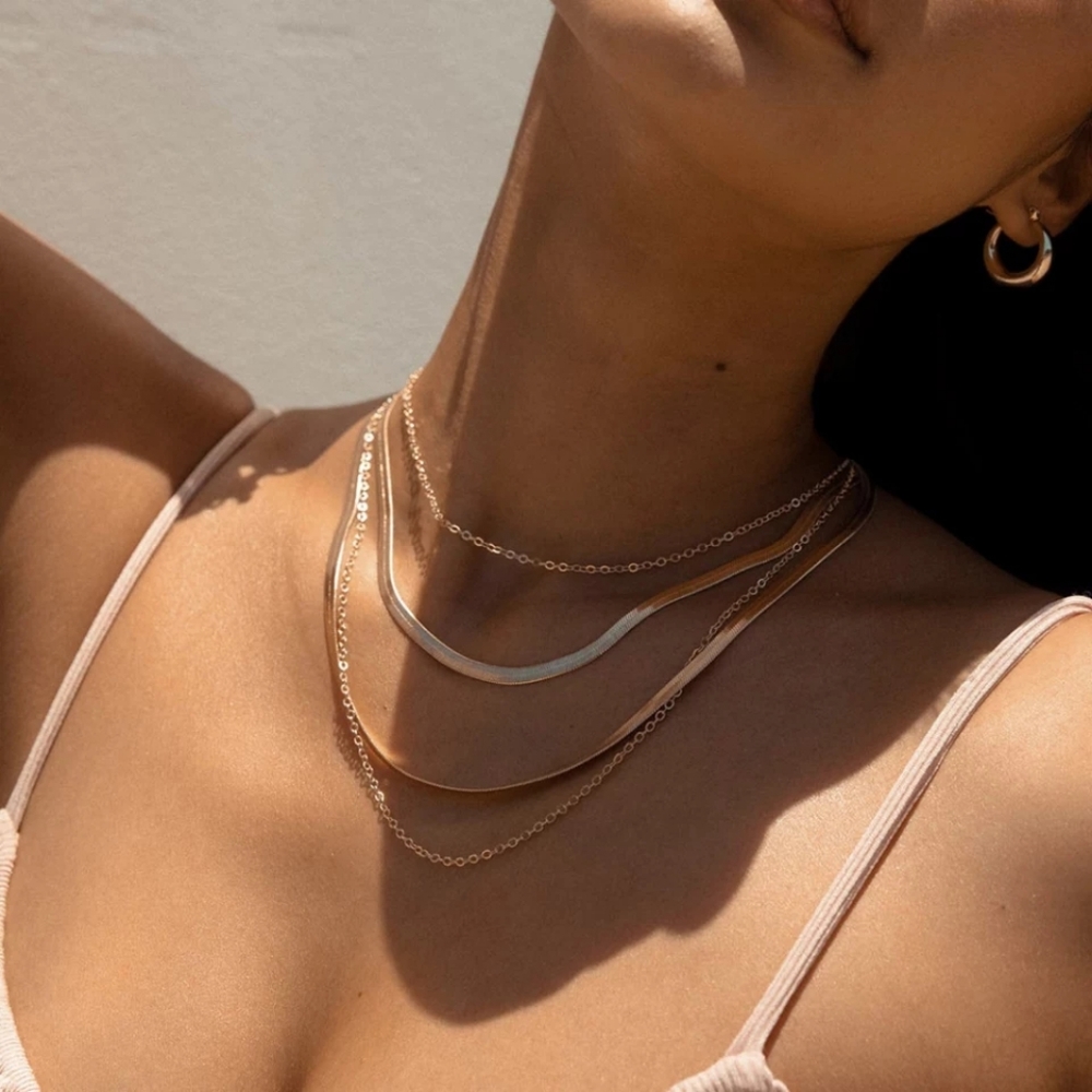 New Vintage Boho Necklaces For Women Multi-level Golden or silver color - Picture 3 of 6